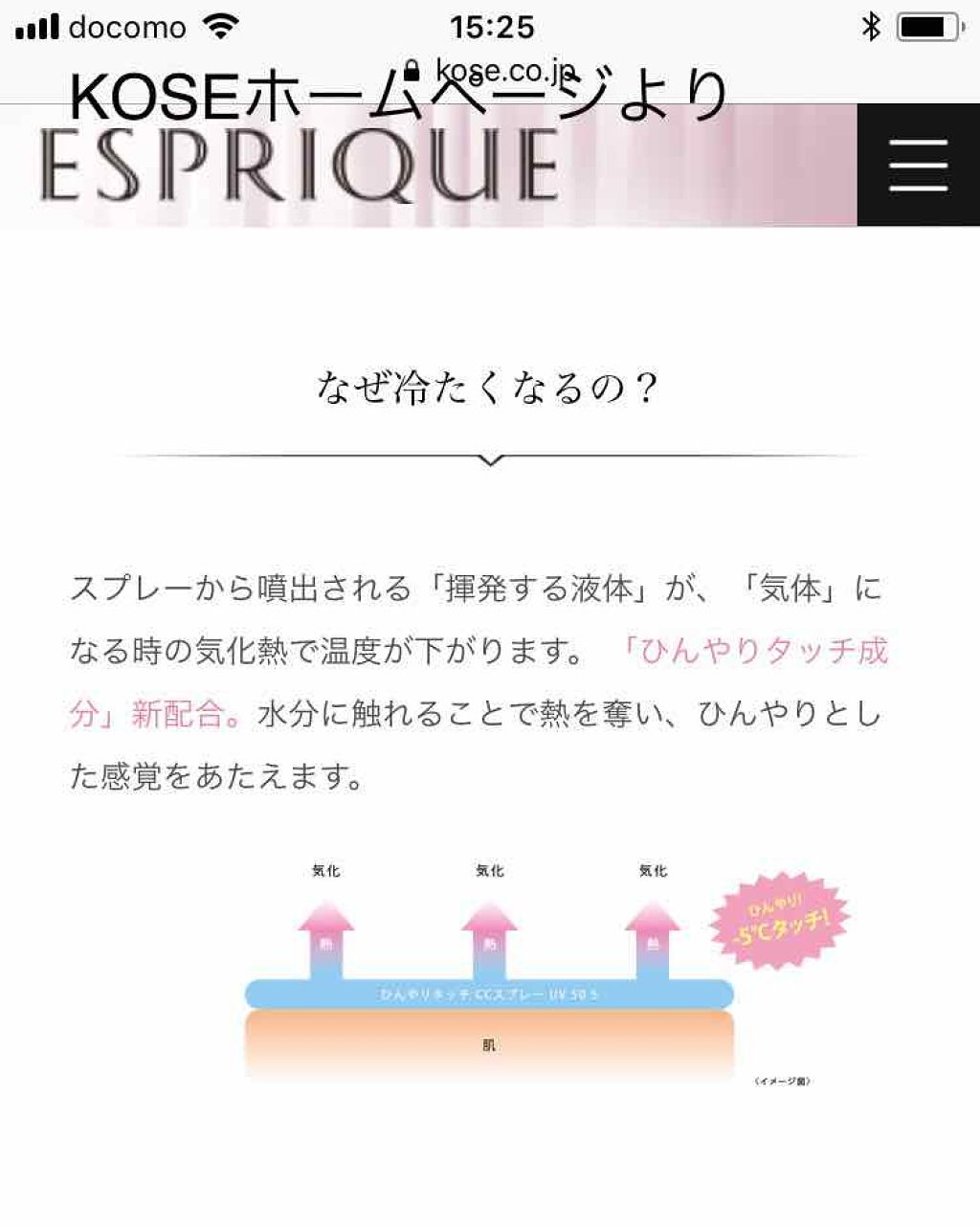 ひんやりタッチ CCスプレー UV 50 S/ESPRIQUE/日焼け止め・UVケアを使ったクチコミ(3枚目)