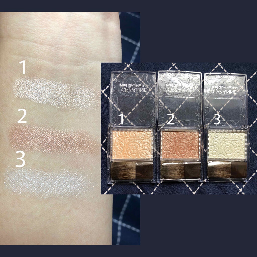 パールグロウハイライト/CEZANNE/パウダーハイライトを使ったクチコミ(2枚目)