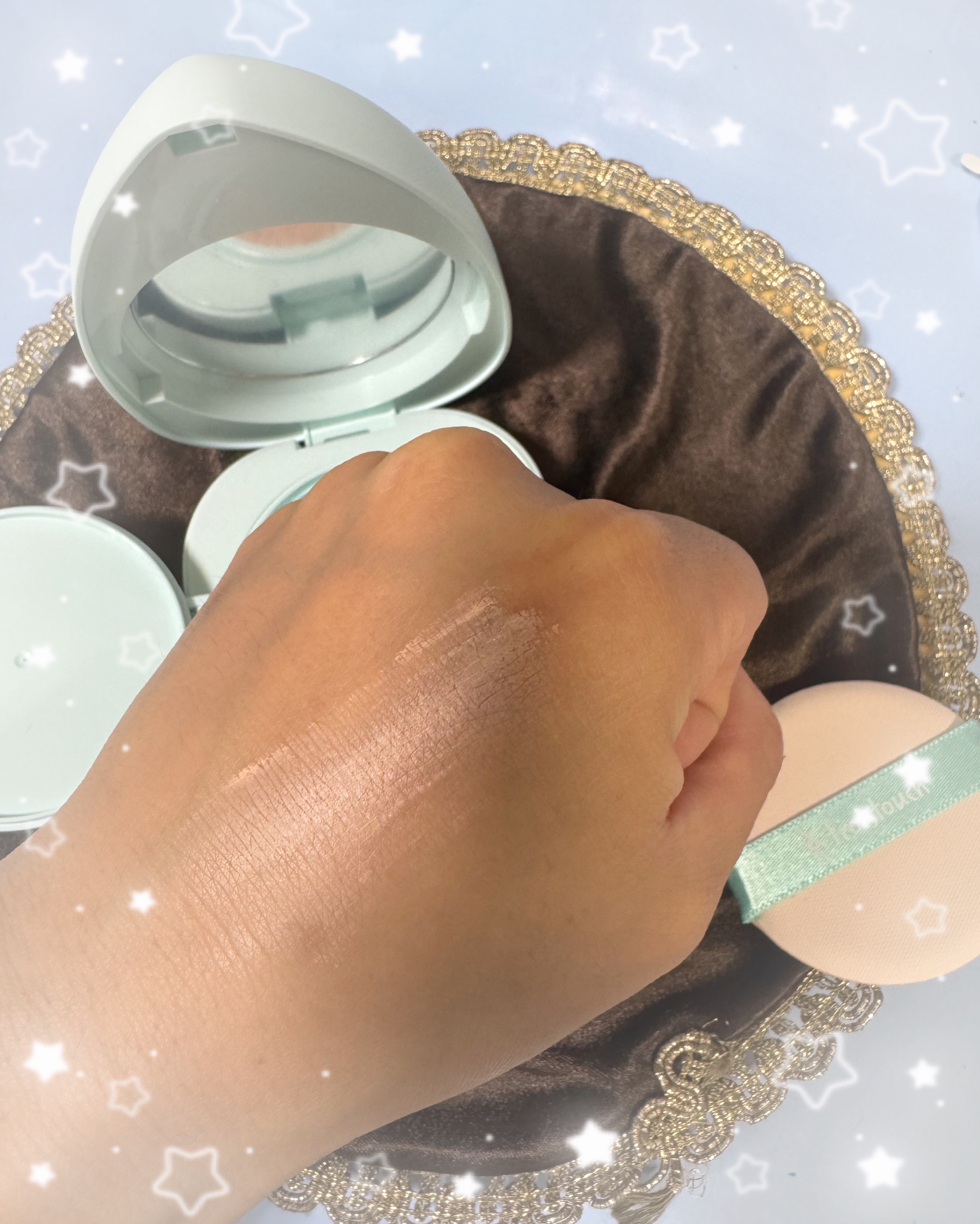 トワタッチ ハートクッション アクアベア 21 ベージュ本体/troistouch/クッションファンデーションを使ったクチコミ（3枚目）