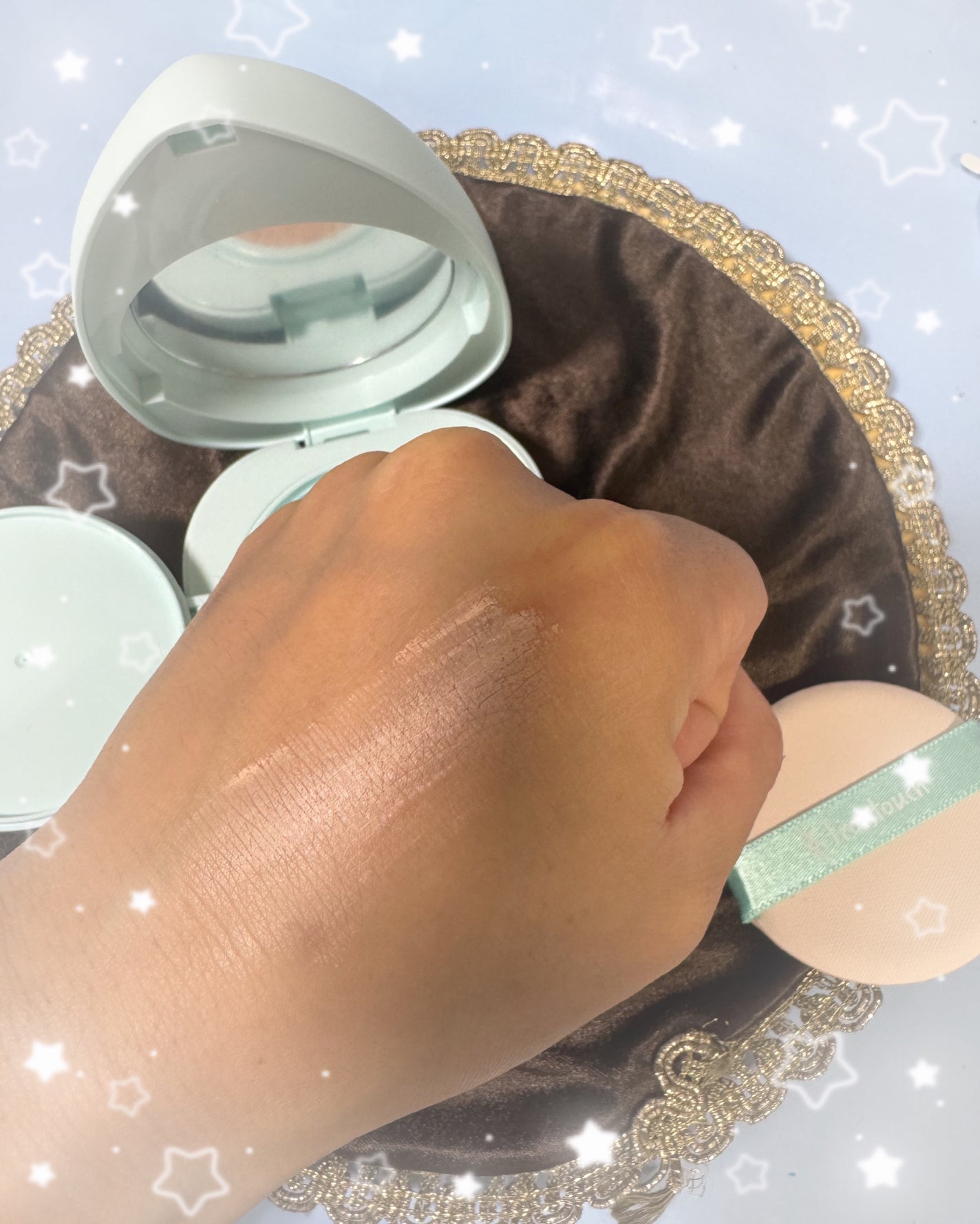 トワタッチ ハートクッション アクアベア/troistouch/クッションファンデーションを使ったクチコミ(3枚目)