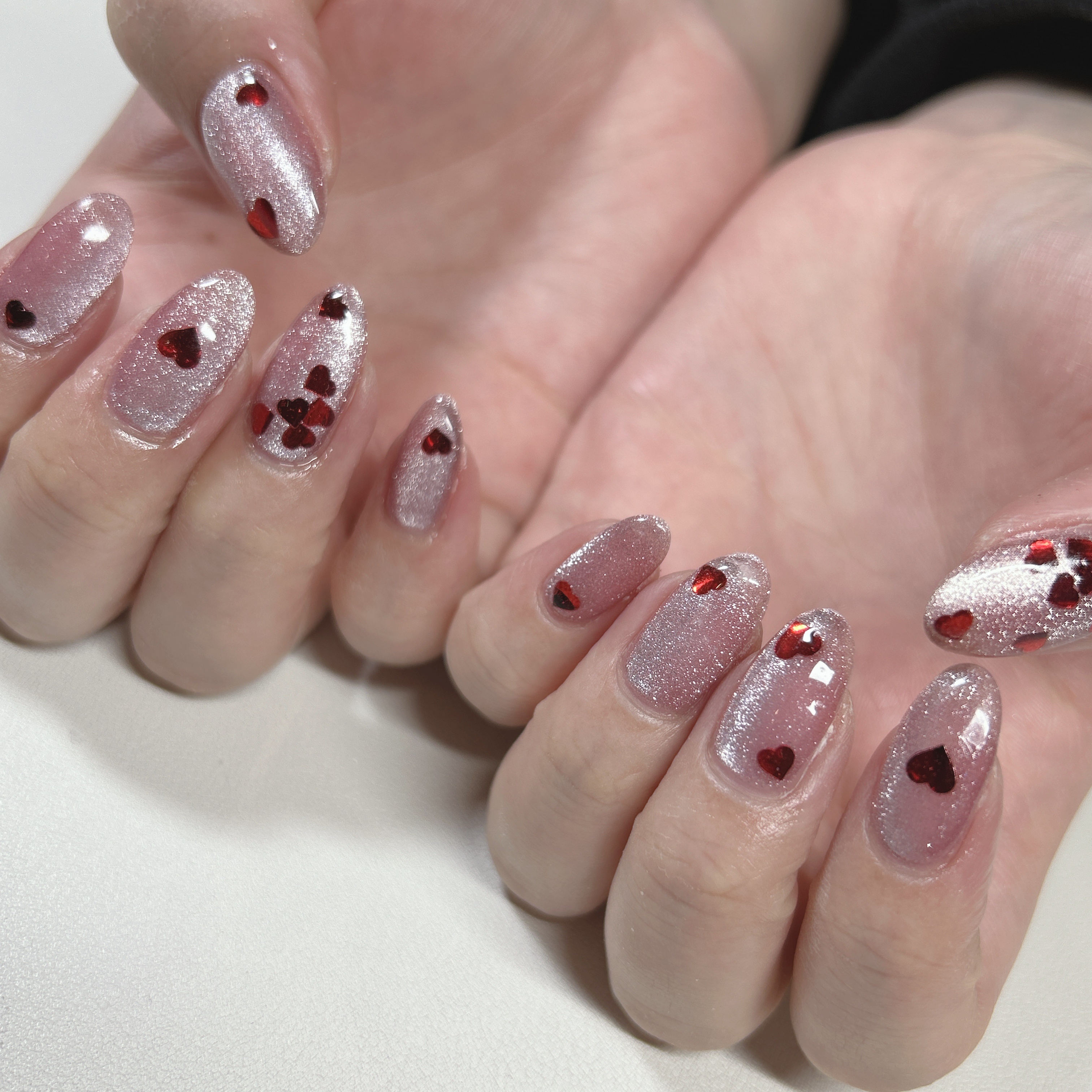 #煌めく冬ネイル,#バレンタインネイル,#ネイルのネイルデザイン