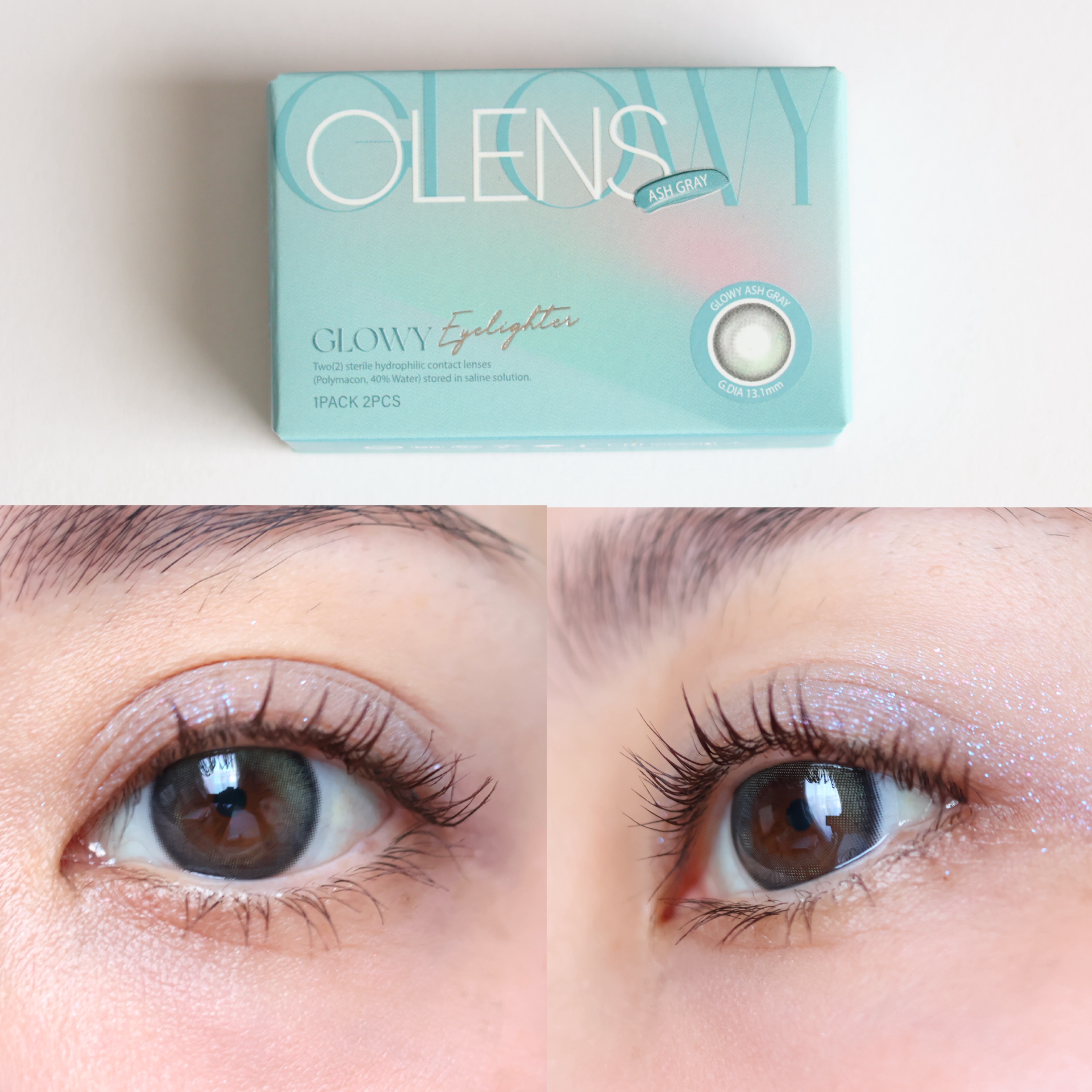 Eyelighter Glowy 1Month/OLENS/カラーコンタクトレンズを使ったクチコミ（2枚目）