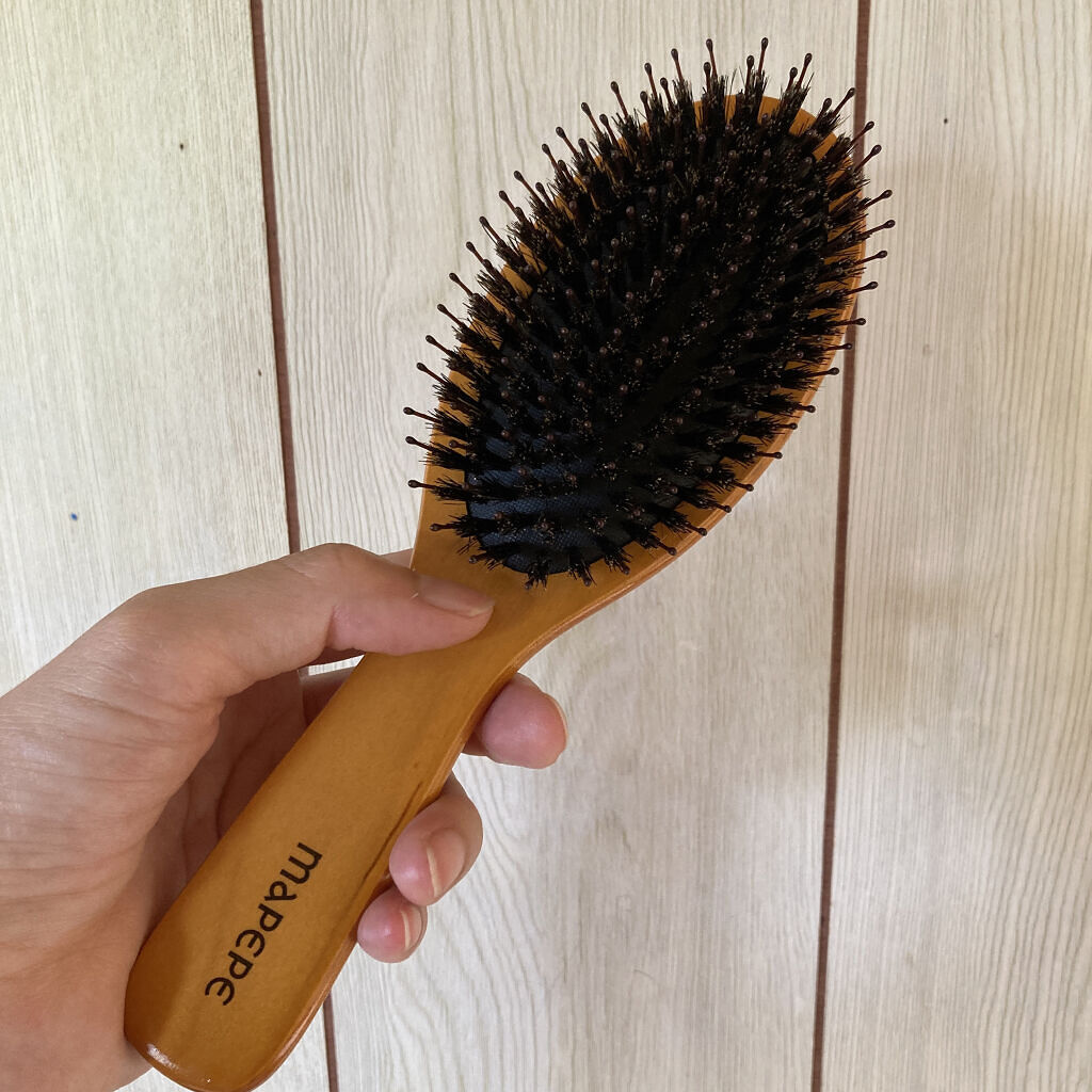 つやつや天然毛のミックスブラシ/マペペ/ヘアブラシを使ったクチコミ（2枚目）