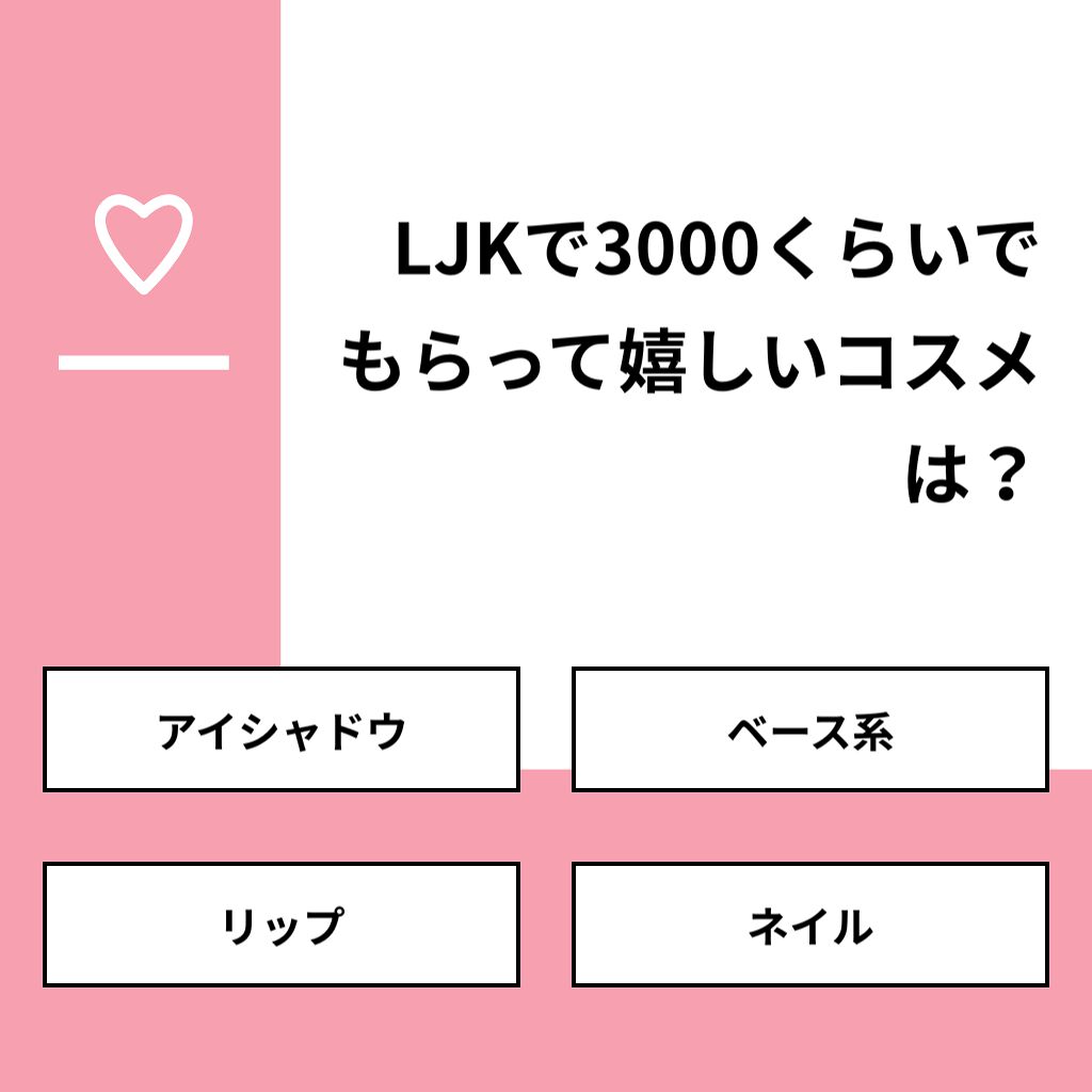eira% on LIPS 「【質問】LJKで3000くらいでもらって嬉しいコスメは?【回答..」(1枚目)