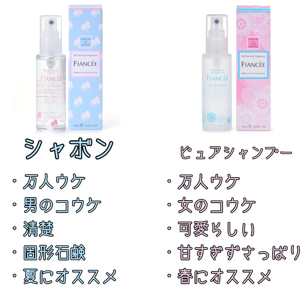 ボディミスト ピュアシャンプーの香り【パッケージリニューアル】/フィアンセ/香水(レディース)を使ったクチコミ（2枚目）