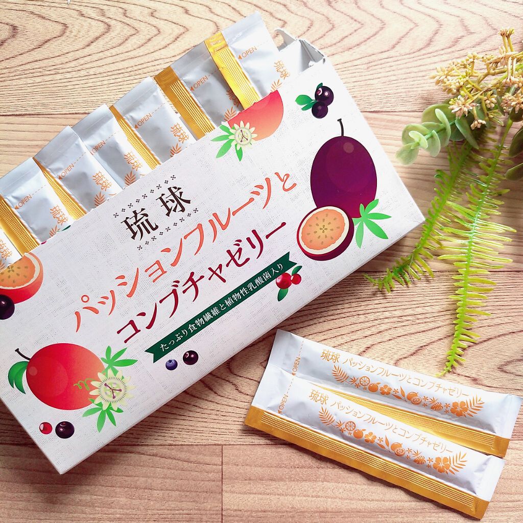 琉球 パッションフルーツとコンブチャゼリー/しまのや/ゼリー飲料を使ったクチコミ（1枚目）