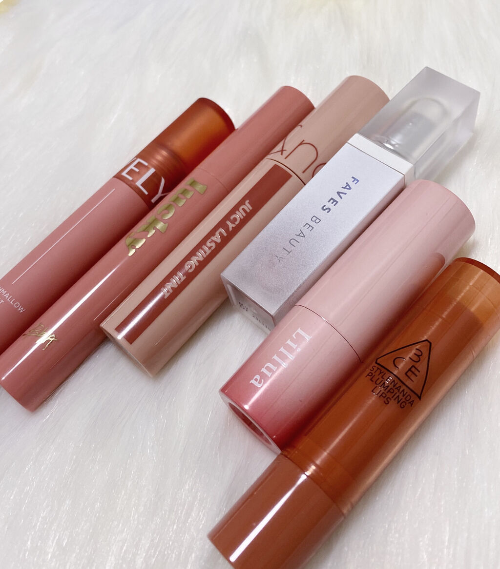 マイカラー ウォーターティント Milk Tea Chiffon ミルクティシフォン/FAVES BEAUTY/リップティントを使ったクチコミ（1枚目）