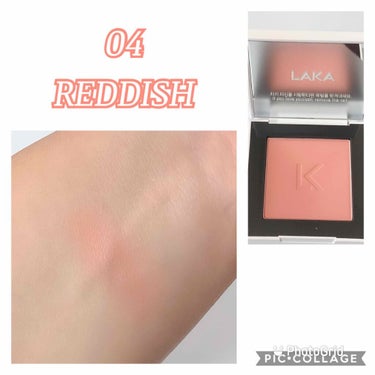 ジャストチーク 04 REDDISH/Laka/パウダーチークを使ったクチコミ（3枚目）