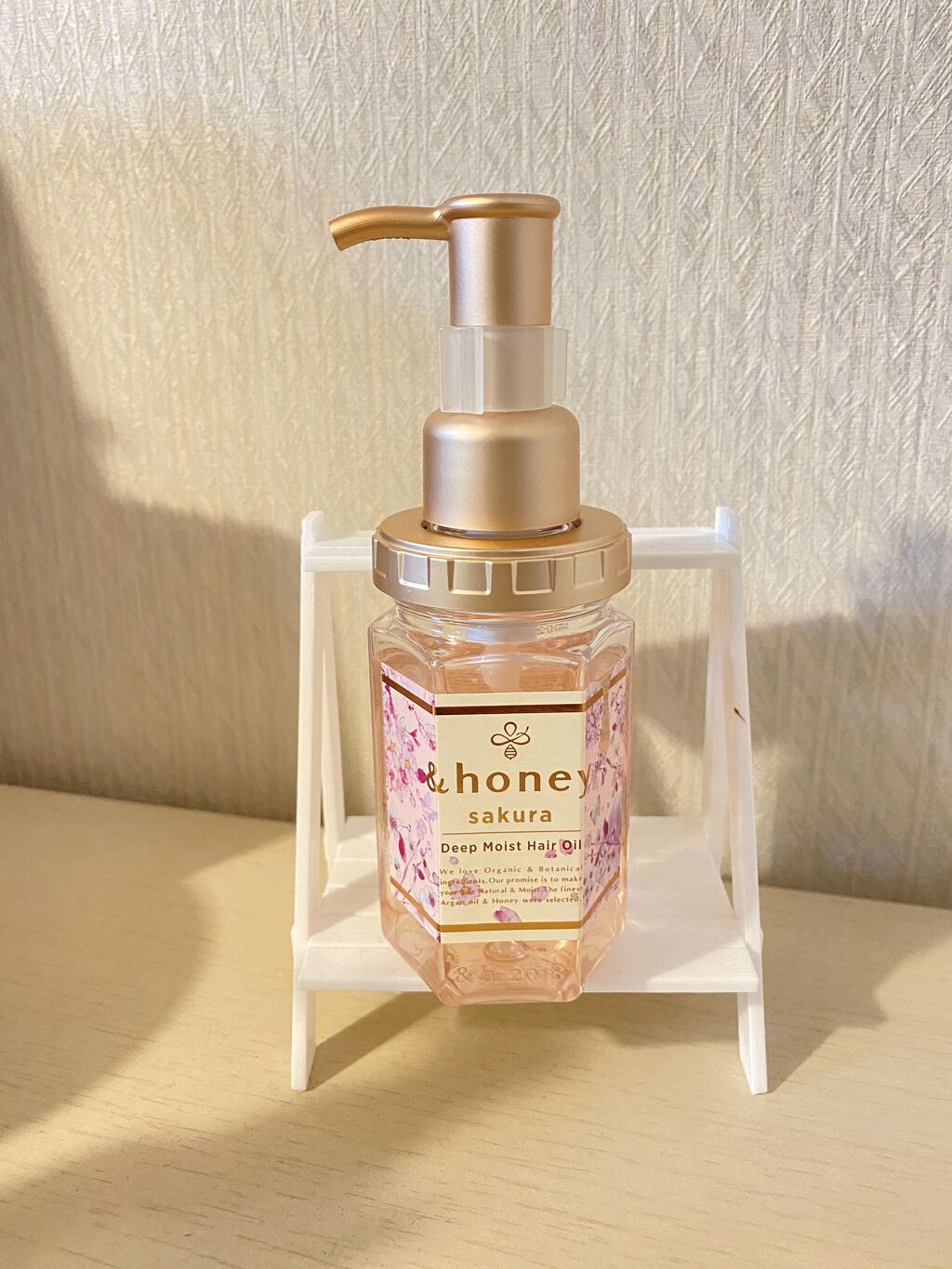 サクラ ディープモイスト ヘアオイル/&honey/ヘアオイルを使ったクチコミ（1枚目）