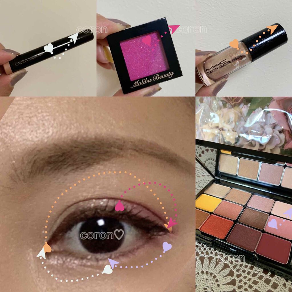 シングルアイシャドウ MBPK-05 フューシャピンク/マリブビューティー/単色アイシャドウを使ったクチコミ（2枚目）