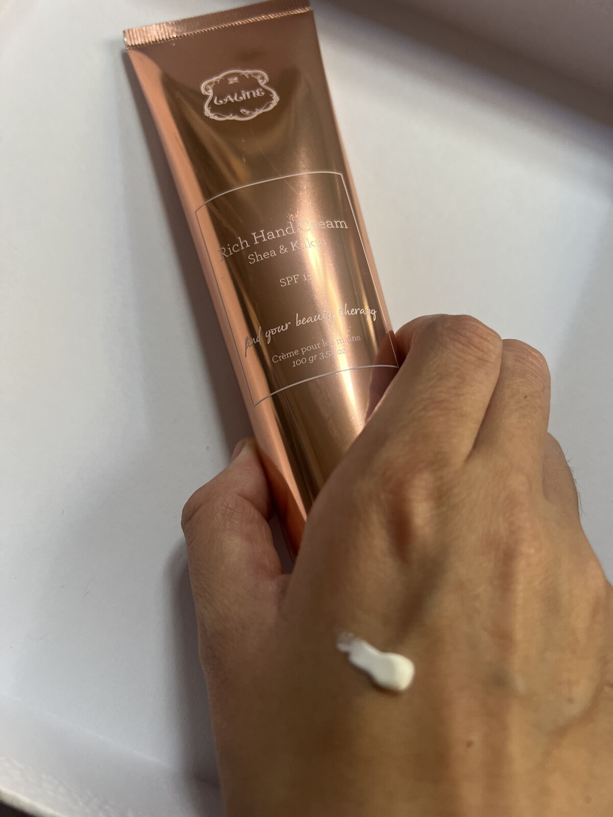 SHEA＆KUKUI  リッチハンドクリーム SPF15/Laline/ハンドクリームを使ったクチコミ（1枚目）