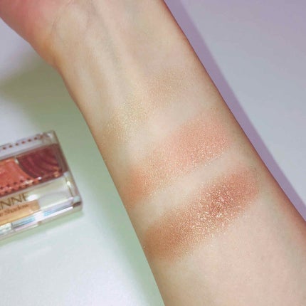 トーンアップアイシャドウ/CEZANNE/アイシャドウパレットを使ったクチコミ(3枚目)