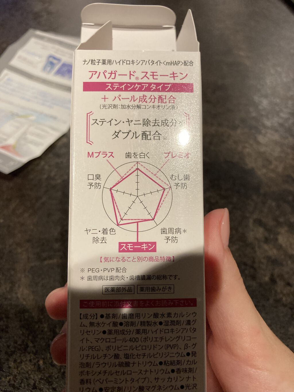 アパガードスモーキン/アパガード/歯磨き粉を使ったクチコミ（2枚目）