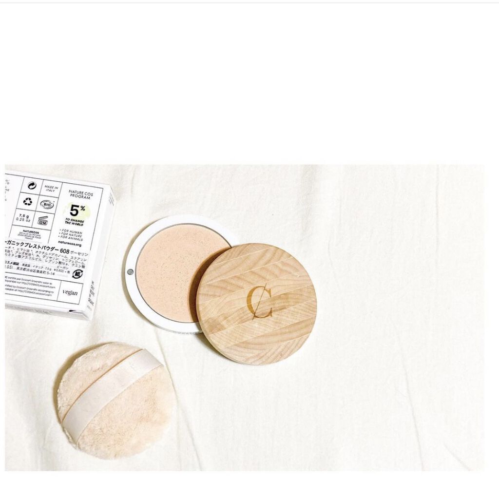 オーガニックプレストパウダー/クルールキャラメル/プレストパウダーを使ったクチコミ（1枚目）