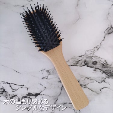 ブナ材ヘアブラシ ミックス毛/無印良品/ヘアブラシを使ったクチコミ（2枚目）