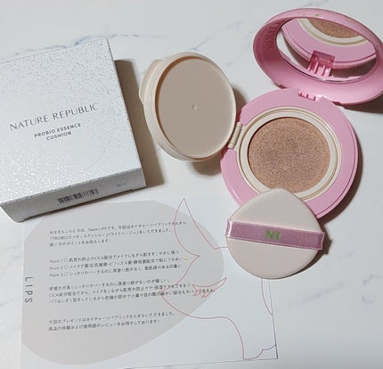 PROBIOエッセンスクッション/ネイチャーリパブリック/クッションファンデーションを使ったクチコミ(1枚目)