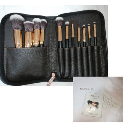 貴族のゴールド メイクブラシ11本セット 化粧ポーチ付き/SIXPLUS/メイクブラシを使ったクチコミ(4枚目)