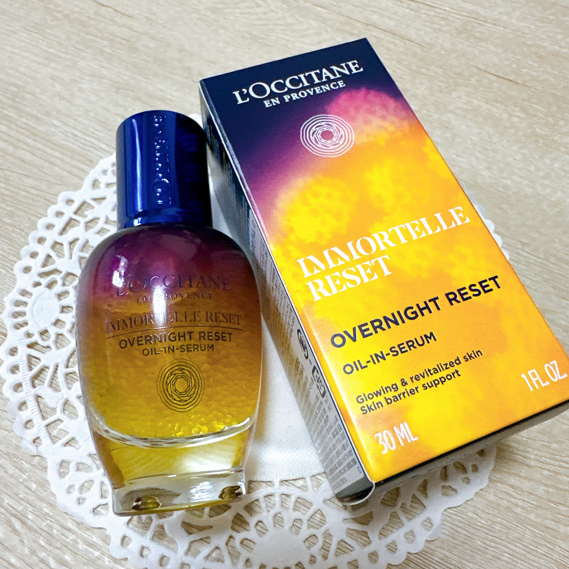 イモーテル オーバーナイトリセットセラム/L'OCCITANE/美容液を使ったクチコミ（2枚目）