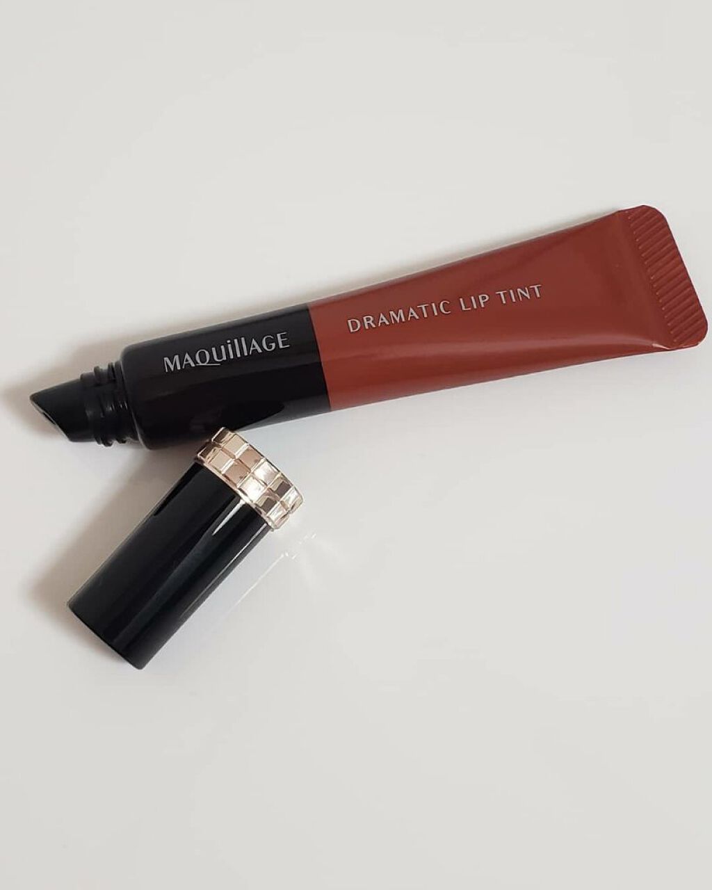 ドラマティックリップティント OR704 ダークマンゴージャム/マキアージュ/リップティントを使ったクチコミ（3枚目）