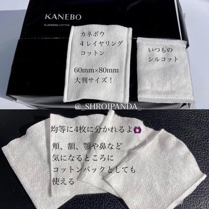 4 レイヤリング コットン/KANEBO/コットンを使ったクチコミ(3枚目)
