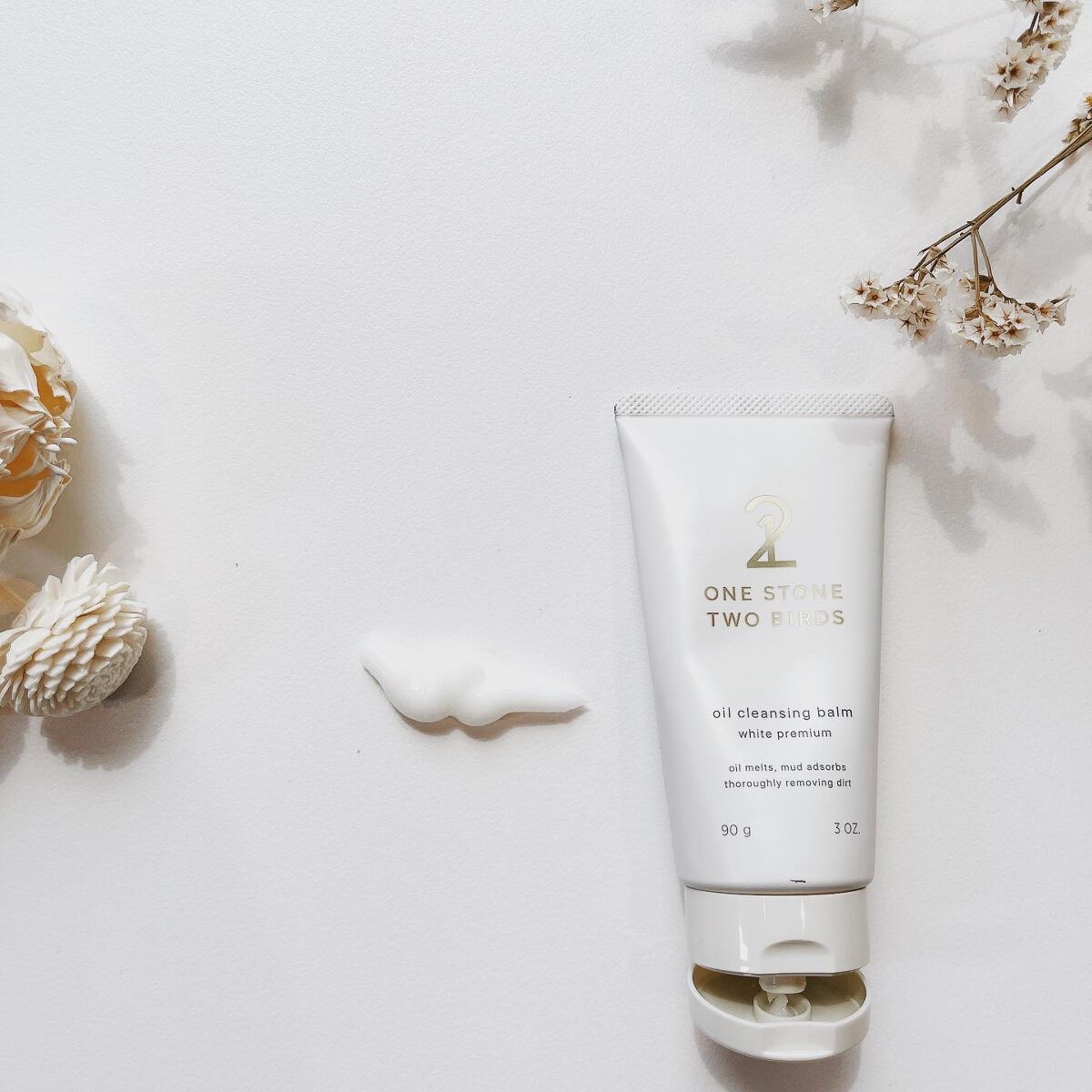 オイルクレンジングバーム ホワイトプレミアム/ONE STONE TWO BIRDS/クレンジングバームを使ったクチコミ（3枚目）