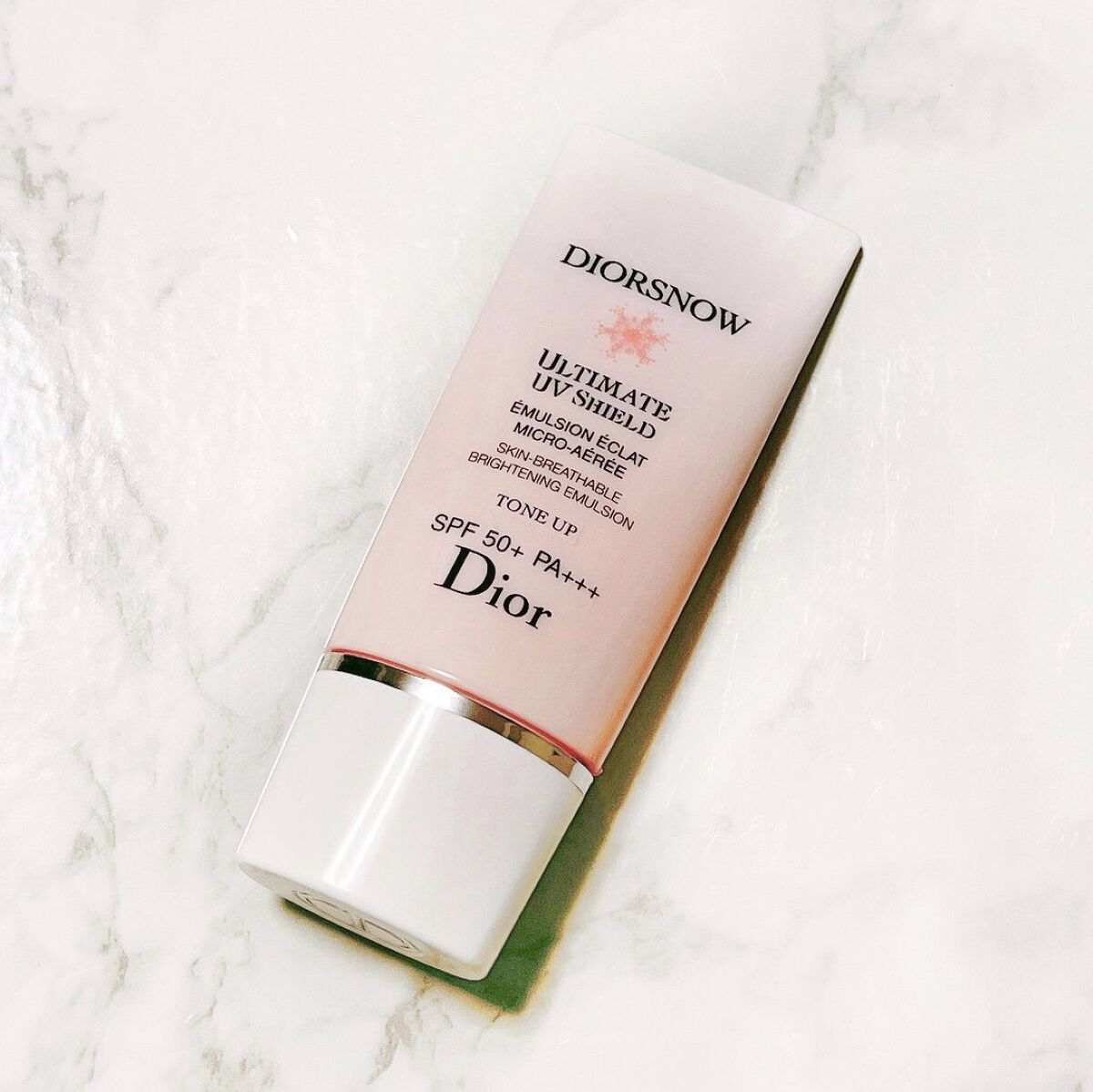 【旧】スノー UVシールド トーンアップ 50+/Dior/日焼け止めミルクを使ったクチコミ（1枚目）