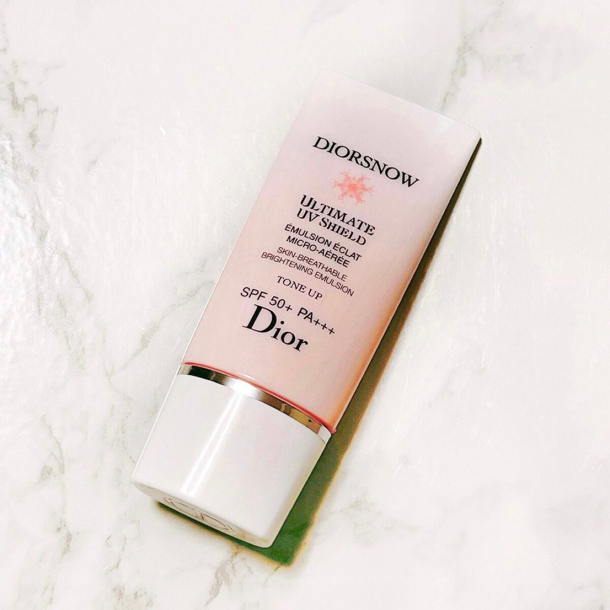 【旧】スノー UVシールド トーンアップ 50+/Dior/日焼け止めミルクを使ったクチコミ(1枚目)