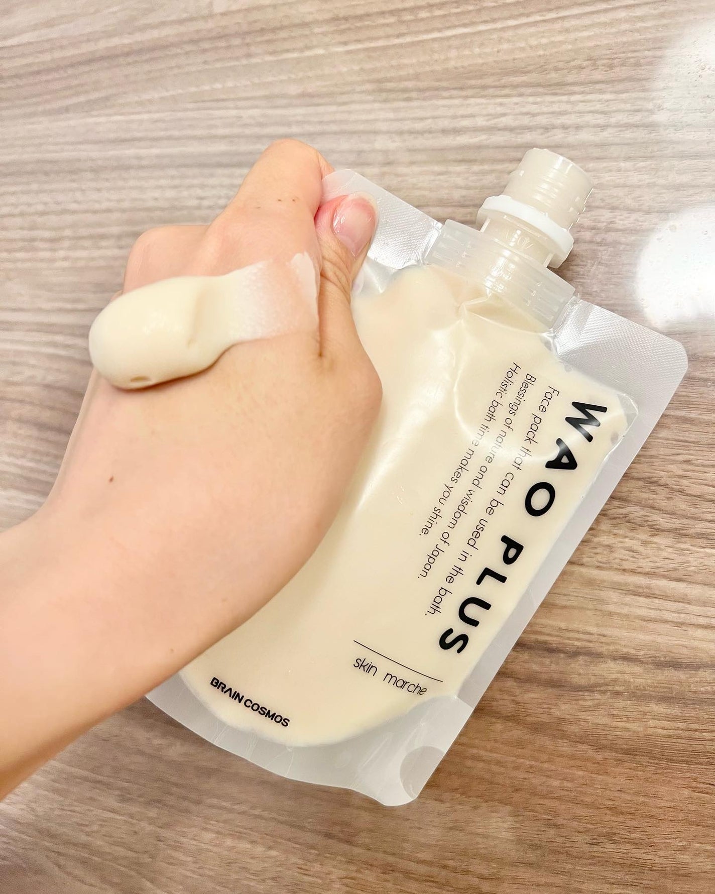 skinmarche WAOPLUS プラントベースミルクブースターマスク/ブレーンコスモス/洗い流すパック・マスクを使ったクチコミ(2枚目)