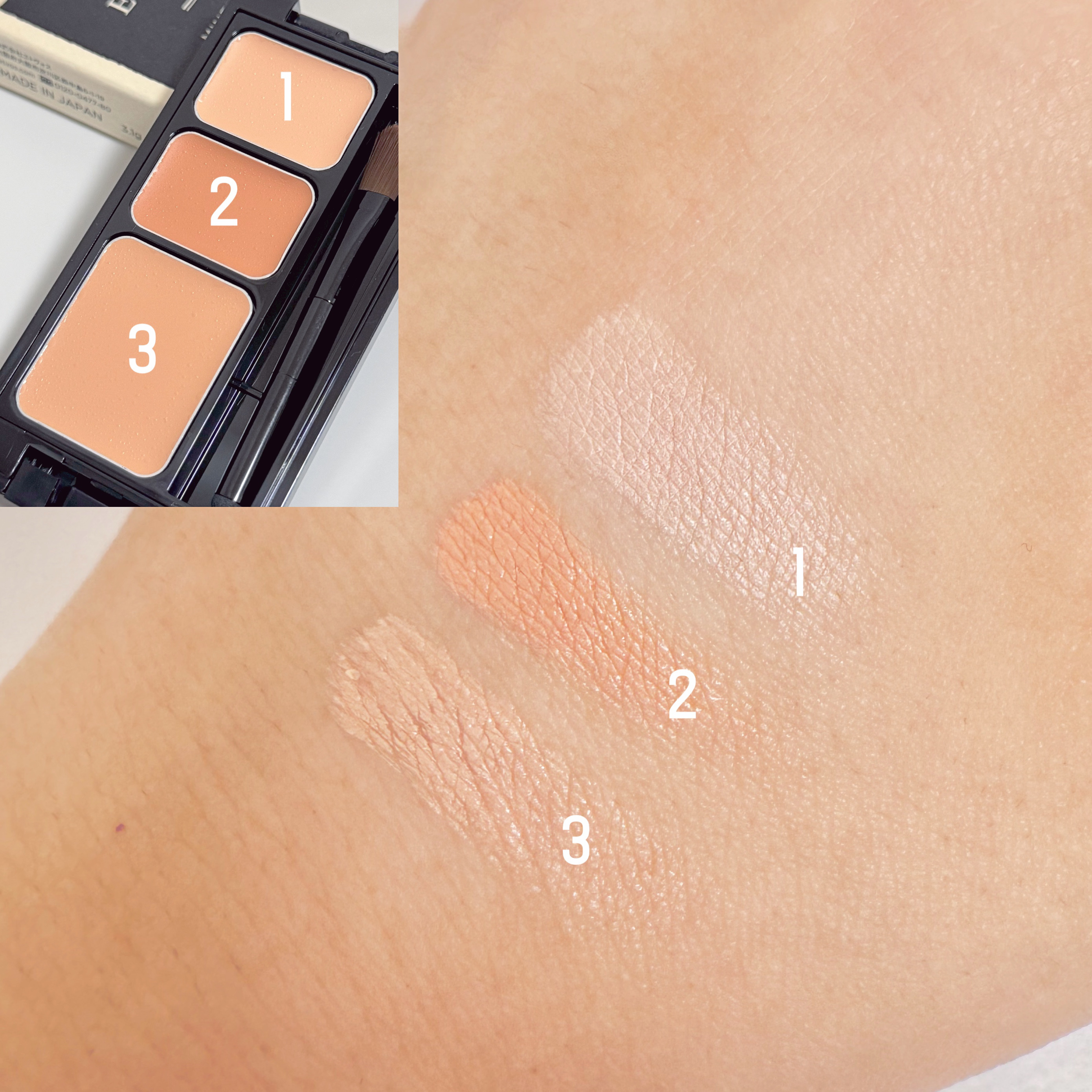 ミネラルコンシーラーパレット/エトヴォス/パレットコンシーラーを使ったクチコミ（2枚目）