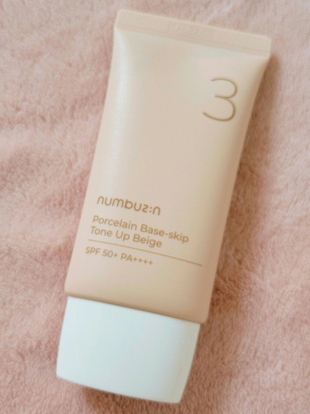 3番 ノーファンデ陶器肌トーンアップクリーム/numbuzin/化粧下地を使ったクチコミ(1枚目)