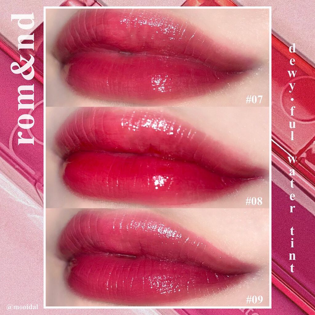 ツキ on LIPS 「可愛すぎるrom&nd新作ティント!!💗※画像のカラー番号が間..」(1枚目)