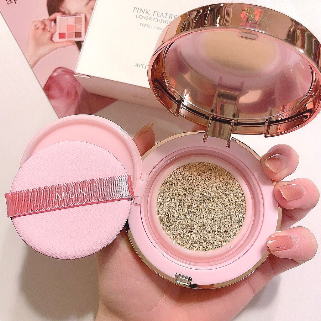 ピンクティーツリーカバークッション/APLIN/クッションファンデーションを使ったクチコミ(3枚目)