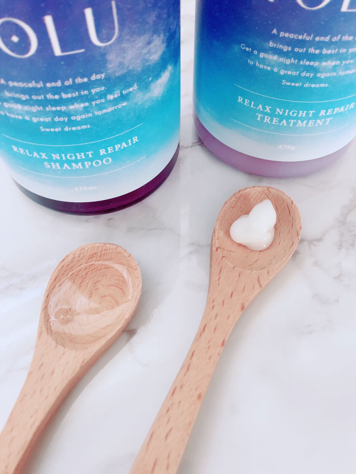 カームナイトリペアシャンプー／トリートメント/YOLU/市販シャンプーを使ったクチコミ（2枚目）