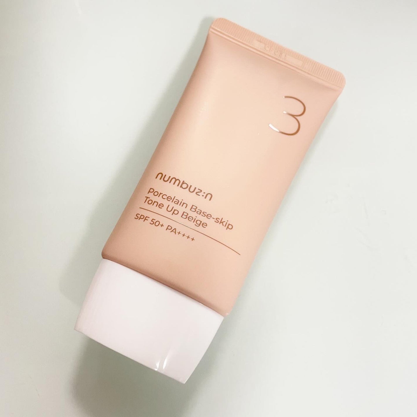 3番 ノーファンデ陶器肌トーンアップクリーム/numbuzin/化粧下地を使ったクチコミ(2枚目)