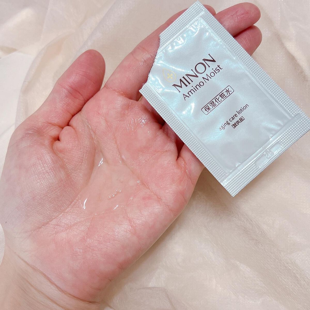 ミノン ミノン アミノモイスト エイジングケア ローションのクチコミ「ミノン
保湿化粧水(エイジングケアライン)

前に使ったオイルと同じエイジングケアラインのアイ.....」（2枚目）