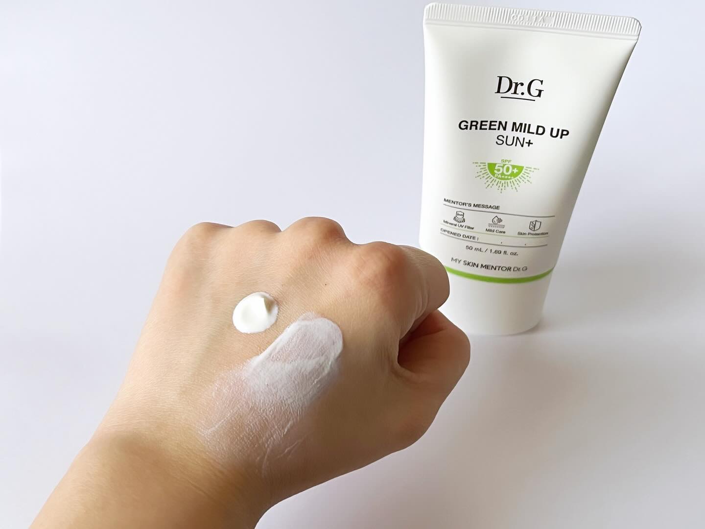 グリーンマイルドアップサンプラス/Dr.G/日焼け止めクリームを使ったクチコミ（2枚目）