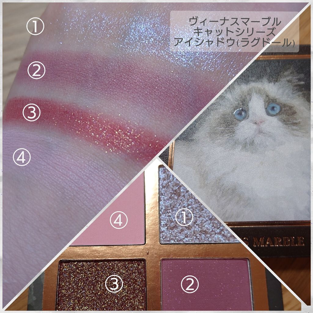 Venus Marble アイシャドウキャットシリーズ/Venus Marble/アイシャドウパレットを使ったクチコミ(3枚目)
