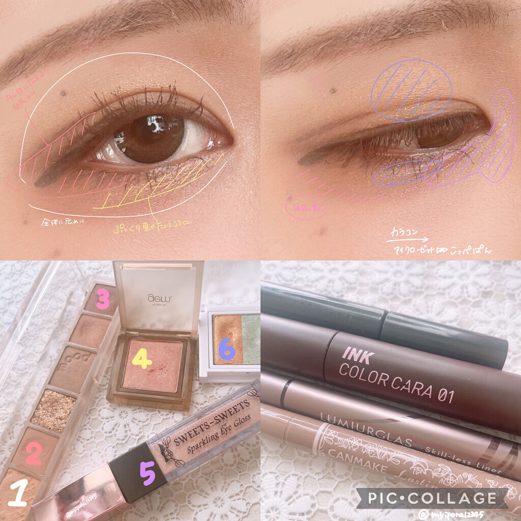 スパークリングアイグロス/スウィーツ スウィーツ/リキッドアイシャドウを使ったクチコミ（2枚目）