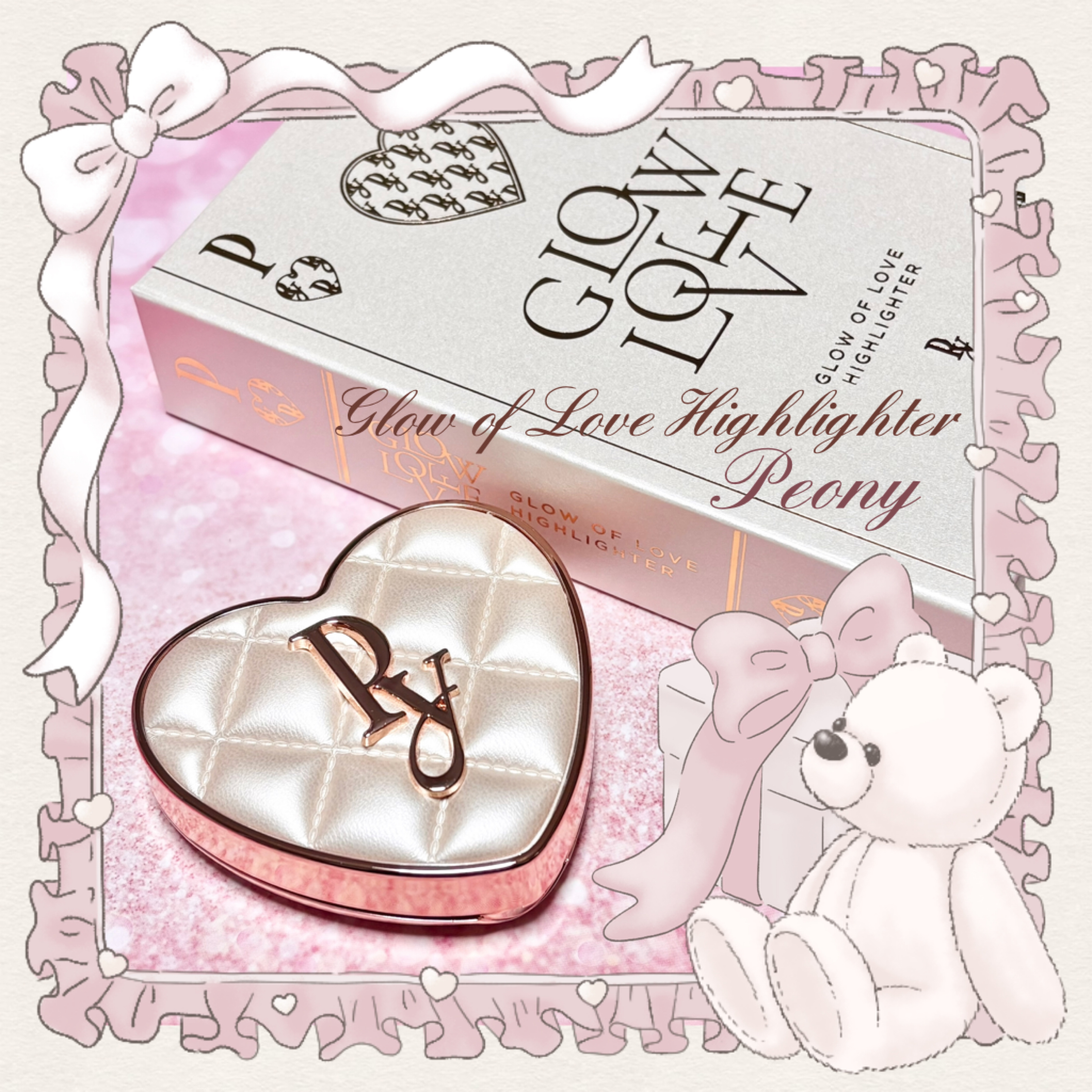 グロウオブラブハイライター/Peony/パウダーハイライトを使ったクチコミ（1枚目）