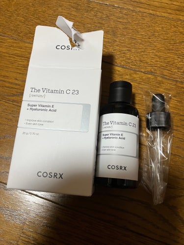 【使った商品】
COSRX
RXザ・ビタミンC23セラム

【商品の特徴】
高濃度のビタミンC配合で肌にビタミン補給出来ること

【使用感】
香りはビタミンCっぽい
吸収が早いので、朝は化粧水、これ、ク