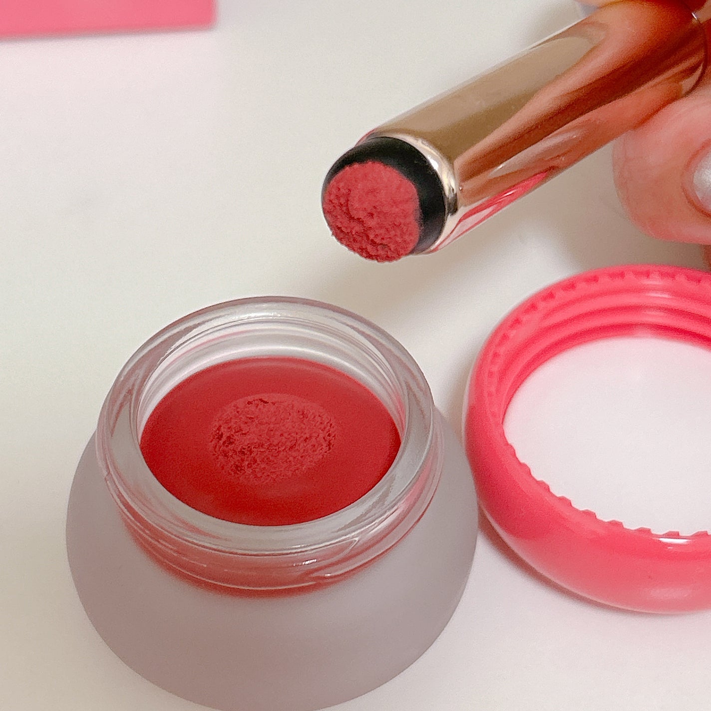 フィー リップアンドチーク ブラーリープリンポット/fwee/口紅を使ったクチコミ(4枚目)