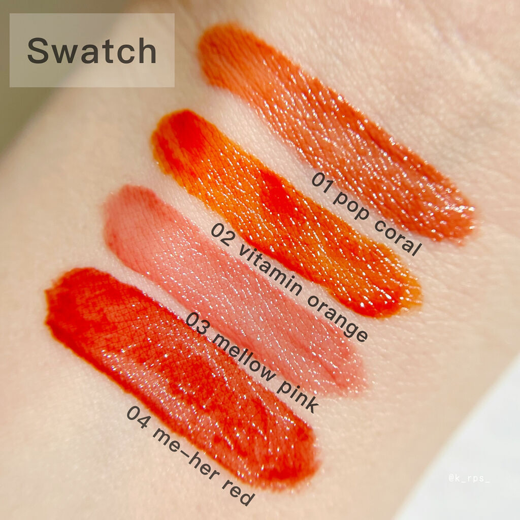 カラーフォーミーリップティント/myroink/リップティントを使ったクチコミ（3枚目）