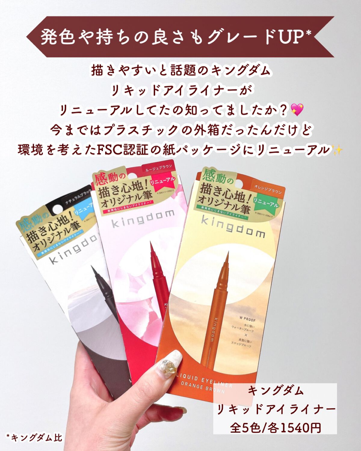 キングダム リキッドアイライナーR1/キングダム/リキッドアイライナーを使ったクチコミ（2枚目）