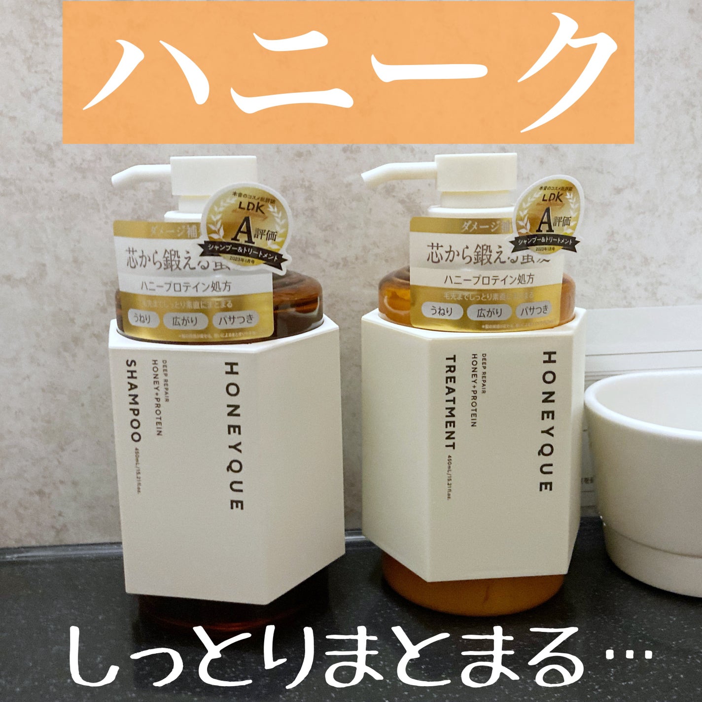 ディープリペア シャンプー モイスト/ヘアトリートメント モイスト/ハニーク/市販シャンプーを使ったクチコミ(1枚目)