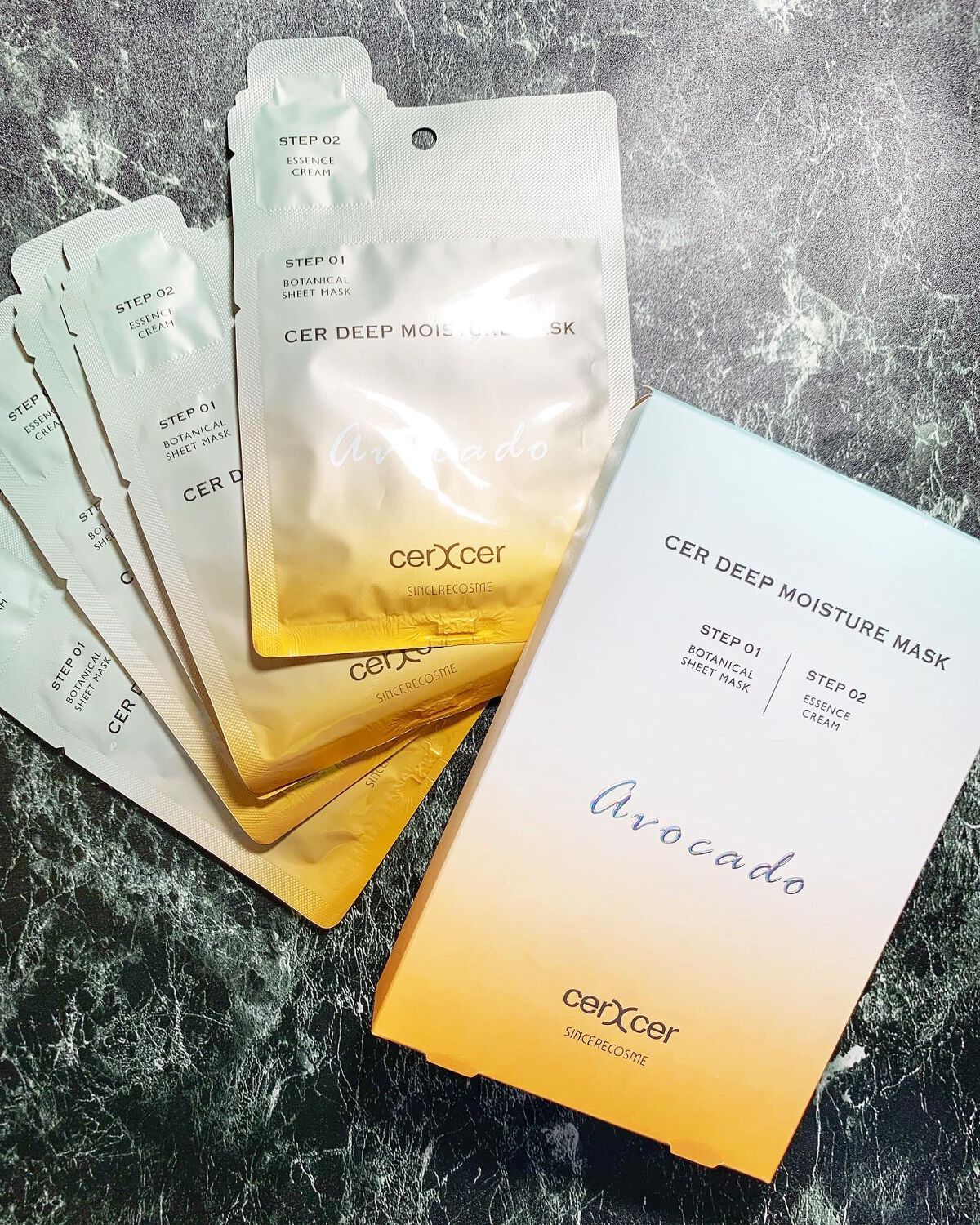 ディープモイスチャー マスク　(ケアクリーム付き)/cerXcer/シートマスク・パックを使ったクチコミ（1枚目）