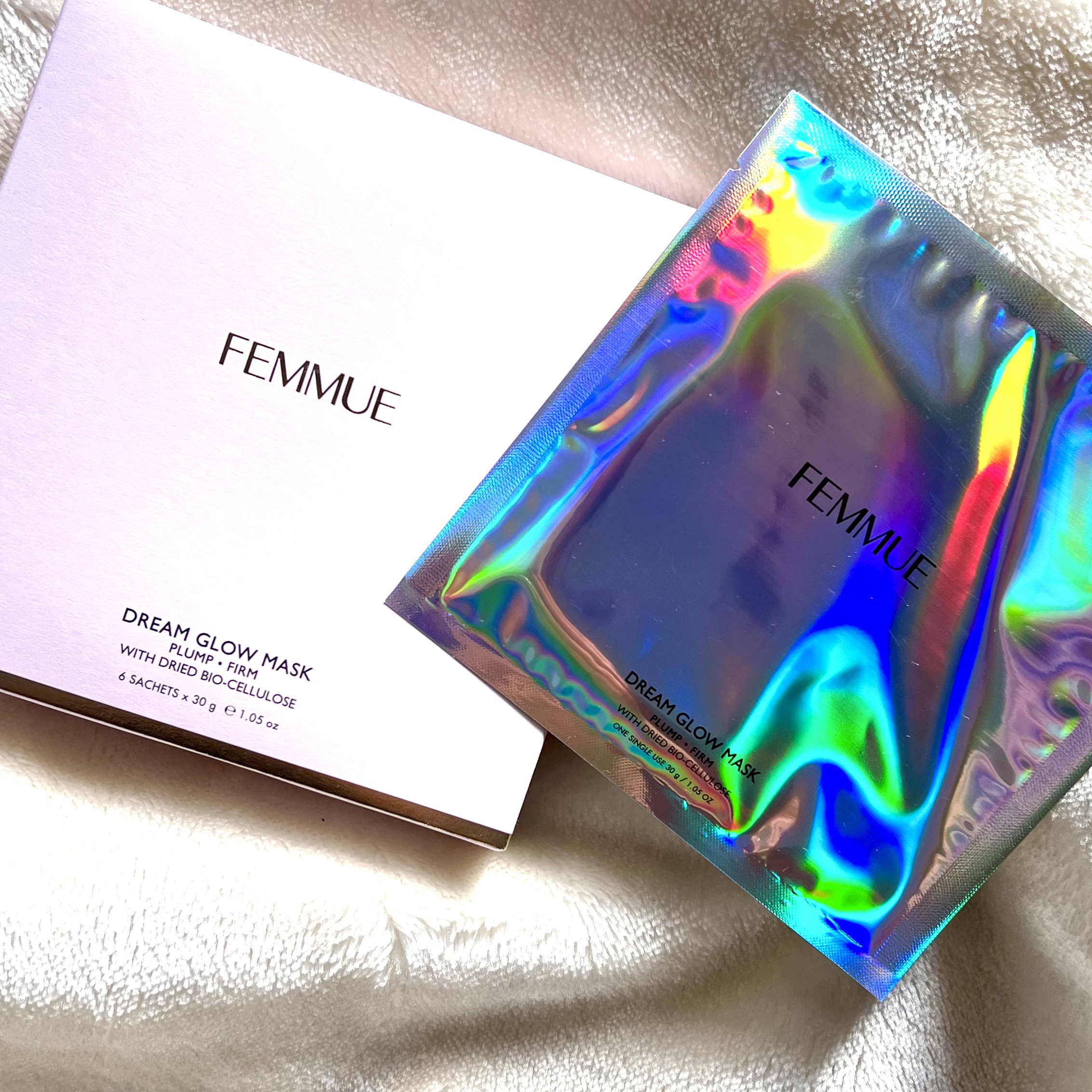 ドリームグロウマスクPF（ハリ・エイジングケア）/FEMMUE/シートマスク・パックを使ったクチコミ（1枚目）