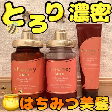 Creamy EXダメージリペアシャンプー1.0/ヘアトリートメント2.0/&honey/シャンプー・コンディショナーを使ったクチコミ（1枚目）