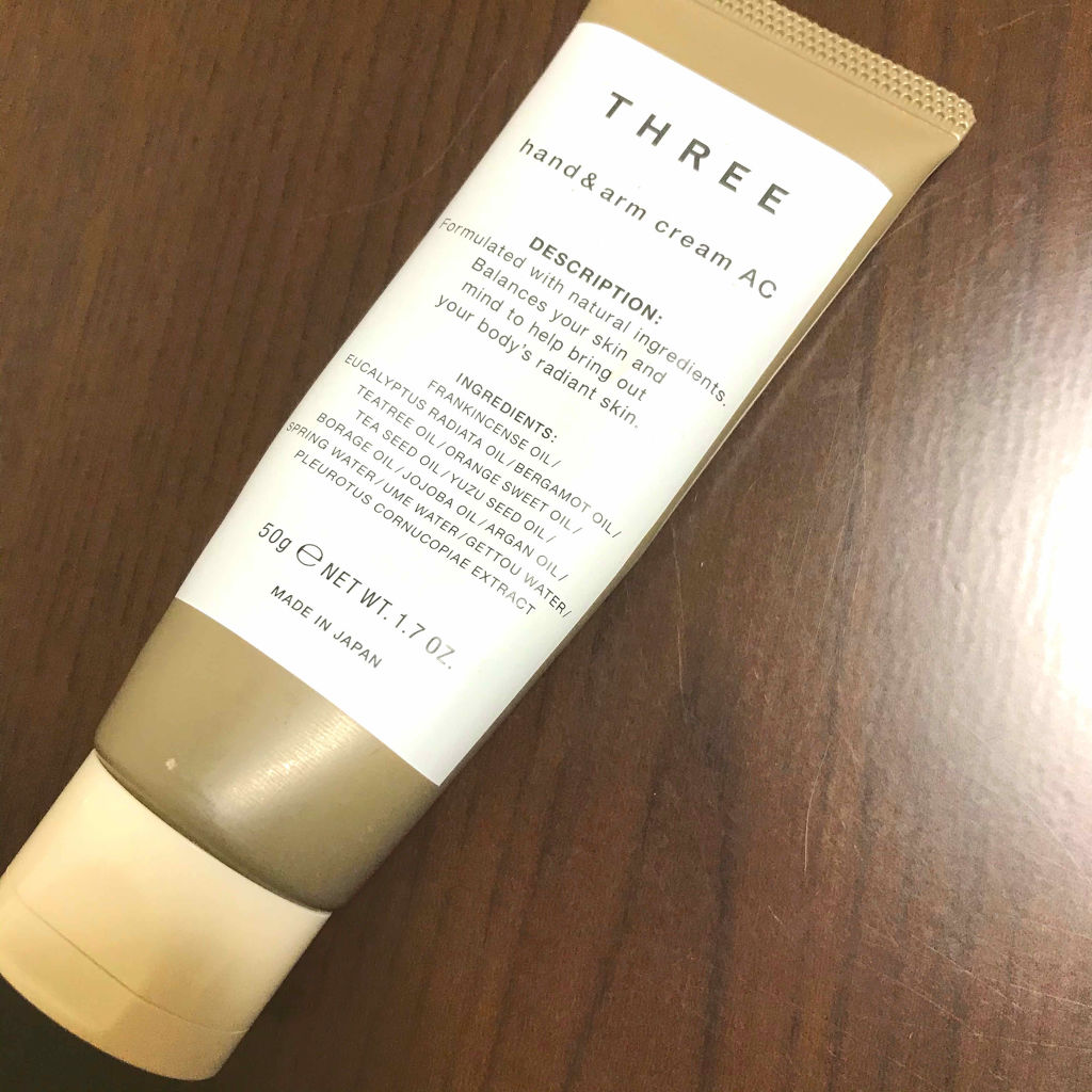 ハンド＆アーム クリーム AC R/THREE/ハンドクリームを使ったクチコミ（1枚目）