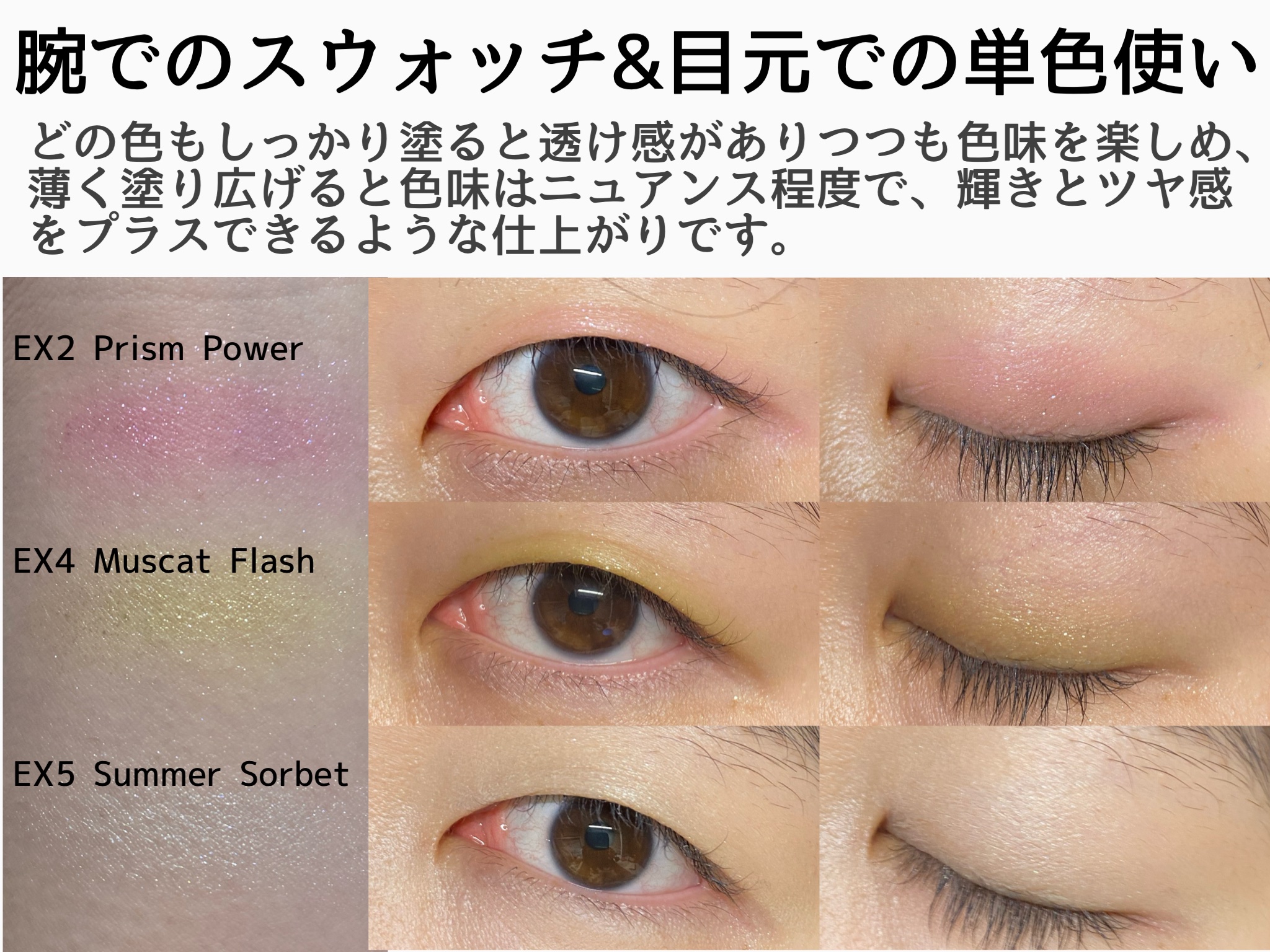 カネボウ ジェルジェムクラッシュ EX4 Muscat Flash/KANEBO/ジェル・クリームアイシャドウを使ったクチコミ（2枚目）