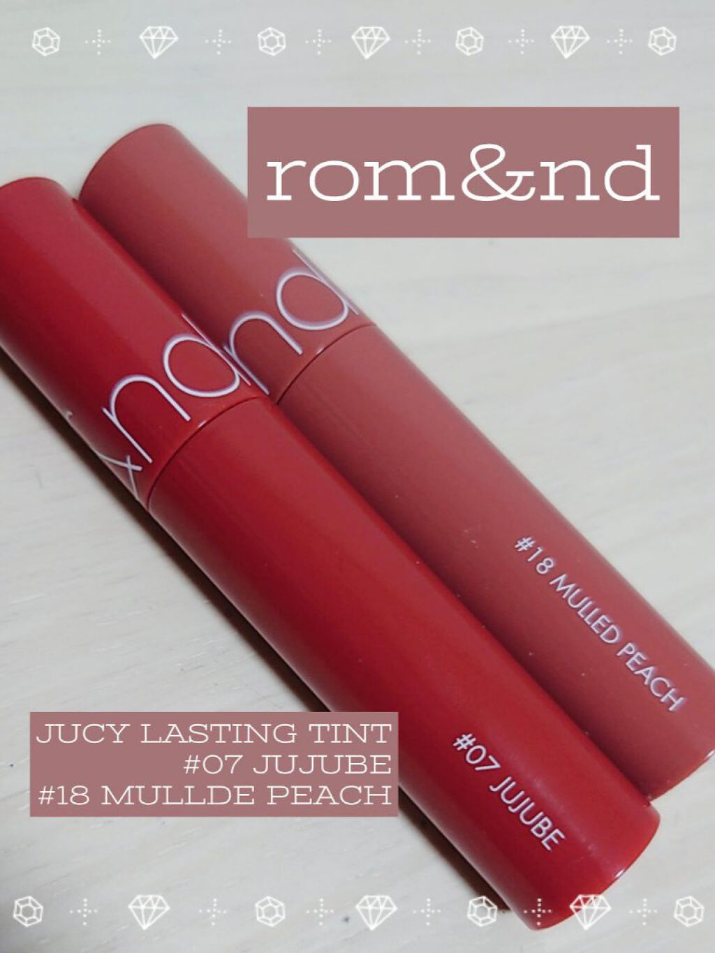 ジューシーラスティングティント/rom&nd/リップティントを使ったクチコミ（1枚目）